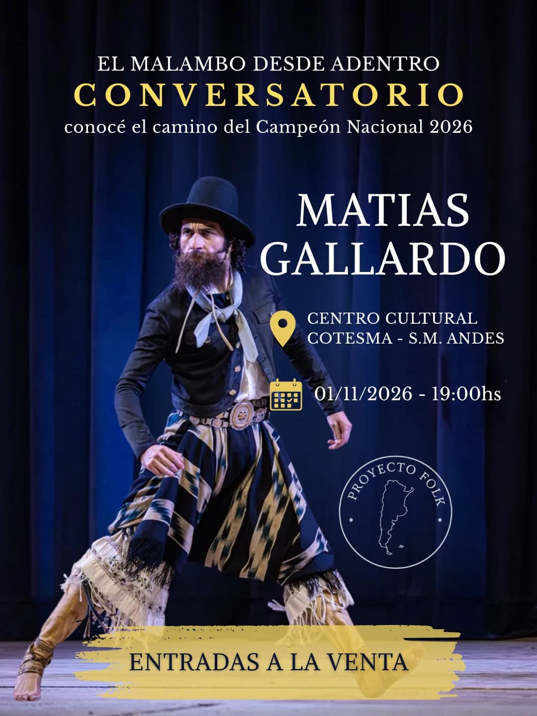Conversatorio con Matías Gallardo sobre el malambo, imagen 1