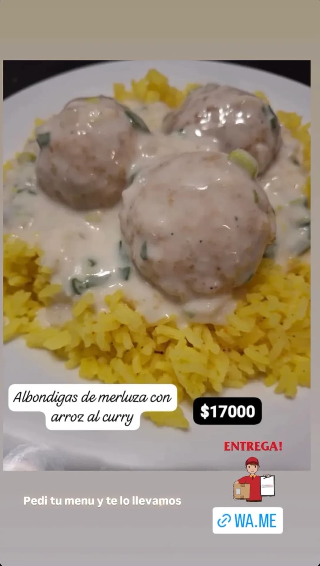 Albóndigas de merluza con arroz al curry, imagen 1