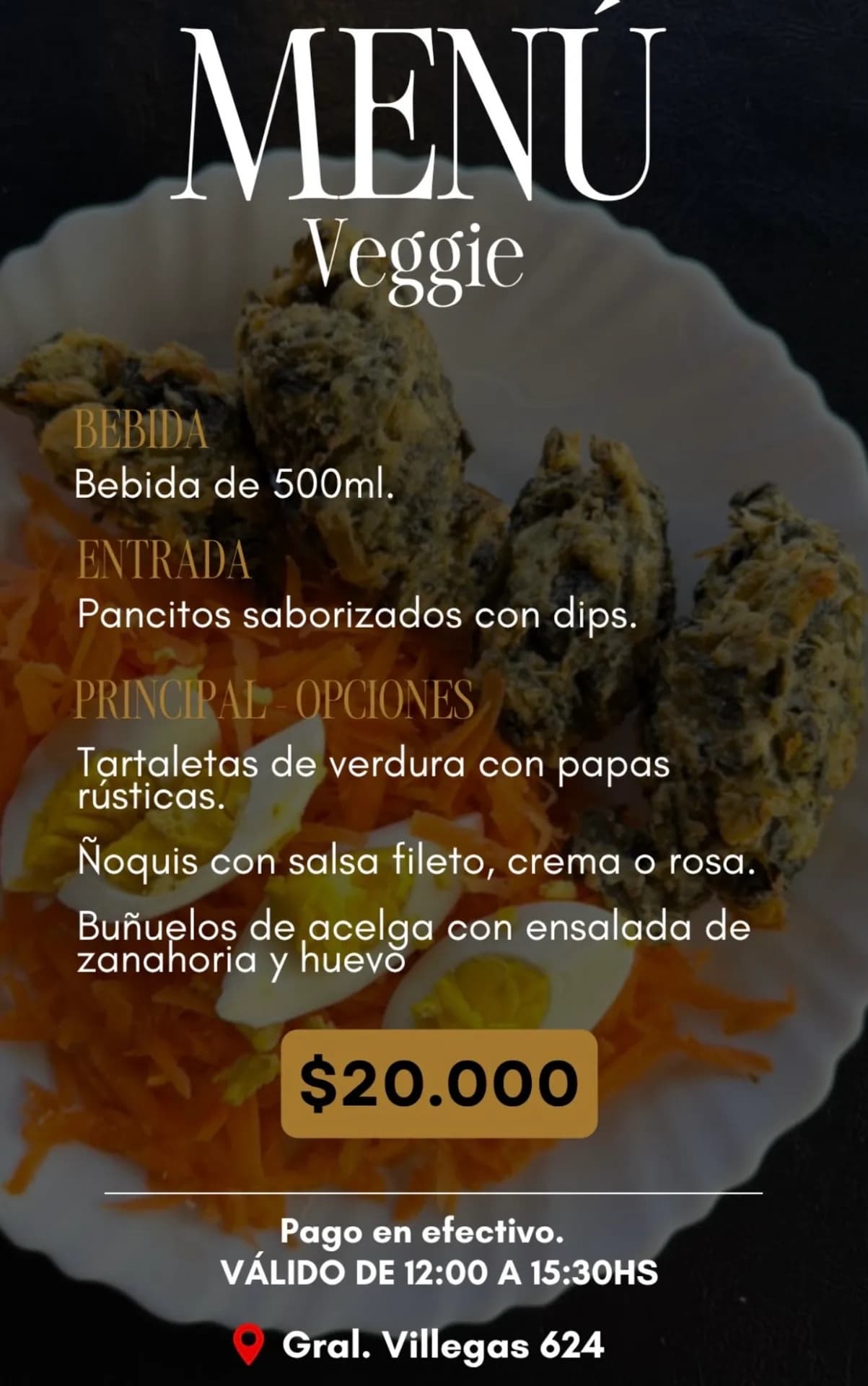 Menú veggie con bebida y opción principal a elección, imagen 1