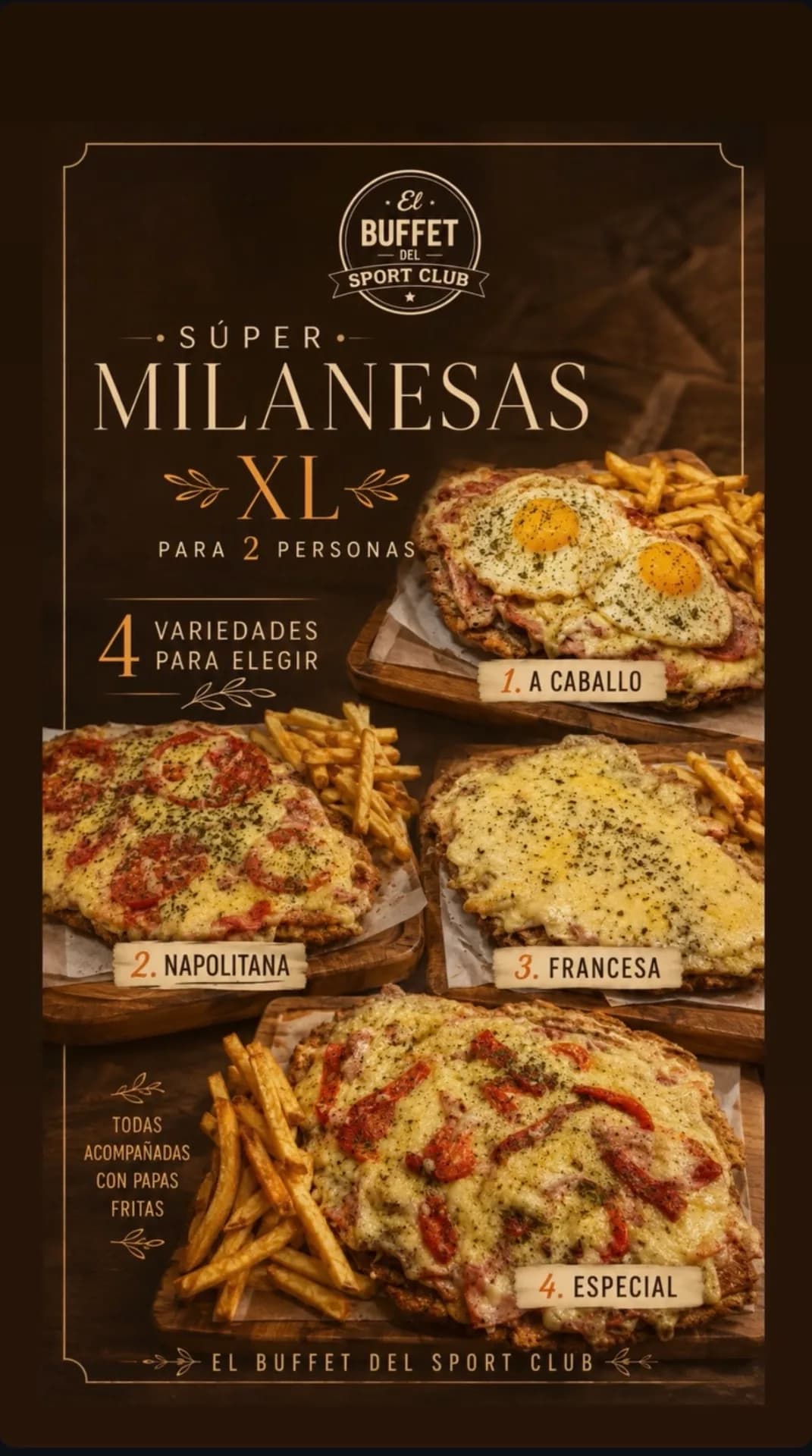 Milanesas XL para dos en El Buffet del Sport Club, imagen 1