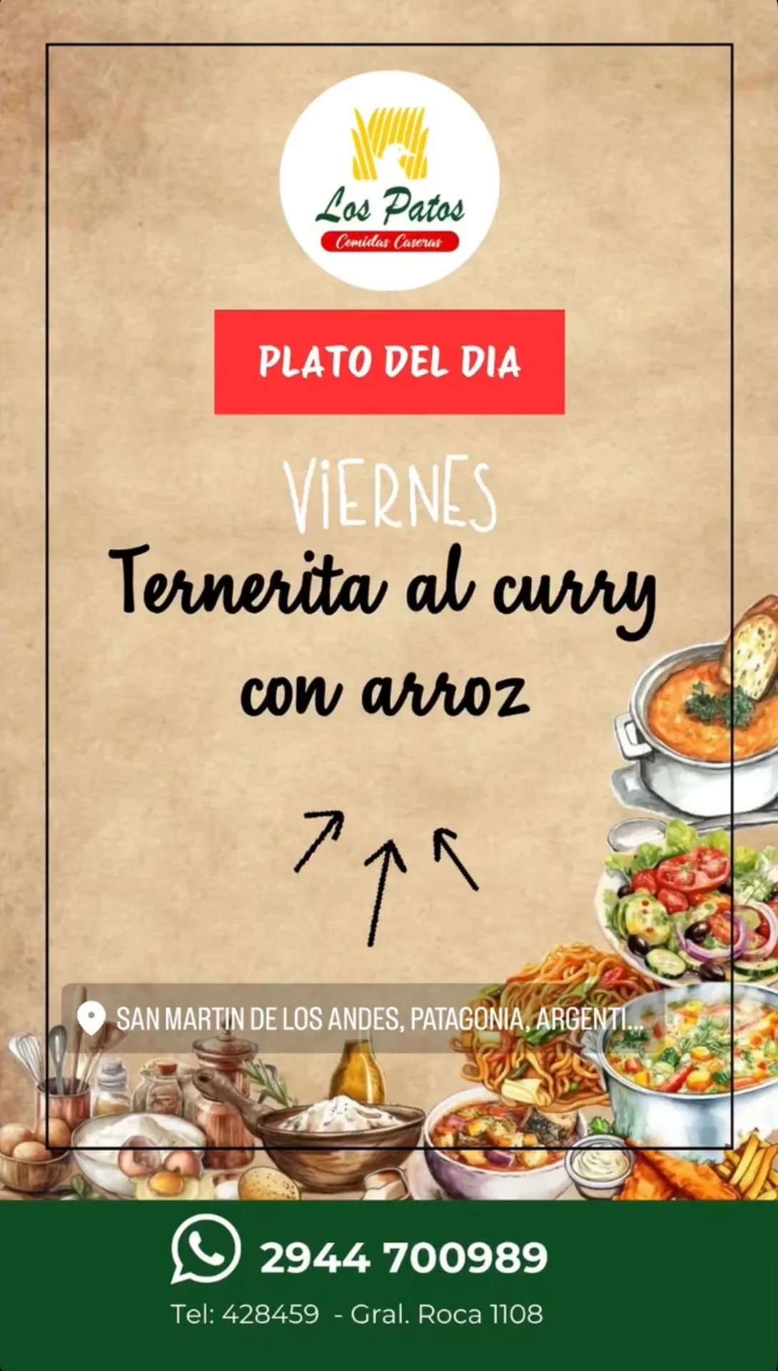 Ternerita al curry con arroz en Los Patos, imagen 1