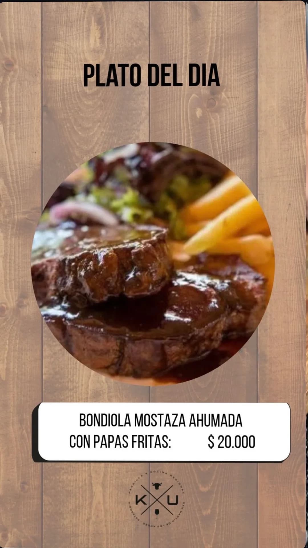 Bondiola con mostaza ahumada y papas fritas, imagen 1