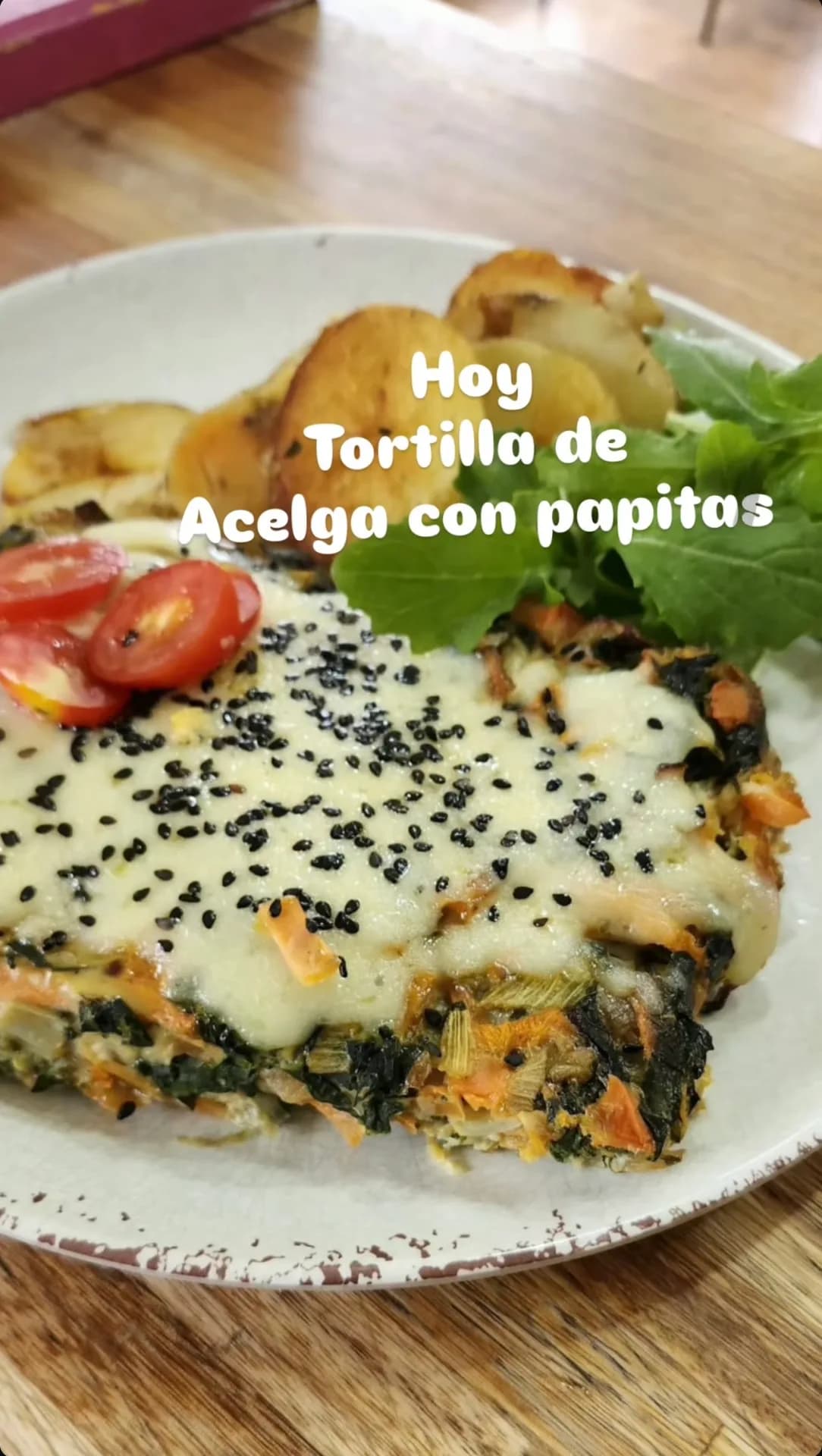 Tortilla de acelga con papitas, imagen 1