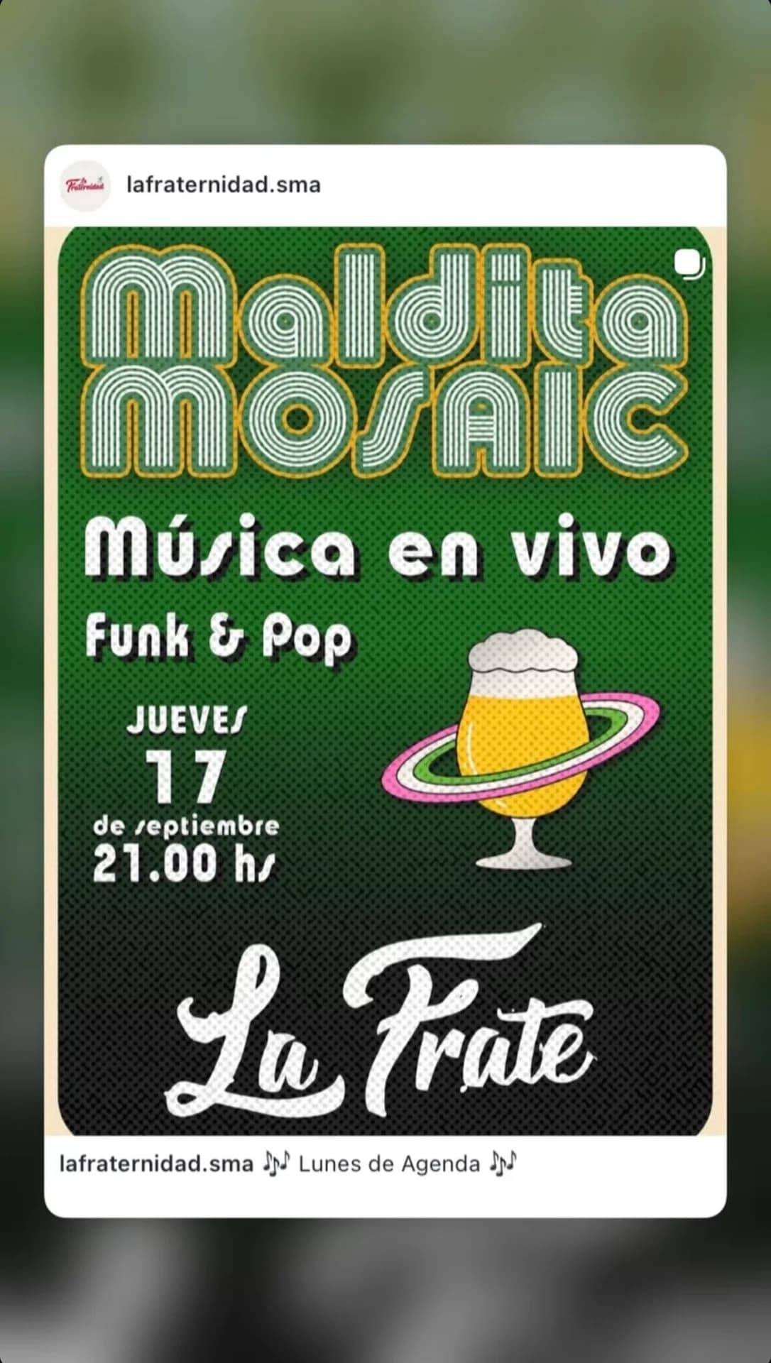 Música en vivo de funk y pop en La Frate, imagen 1