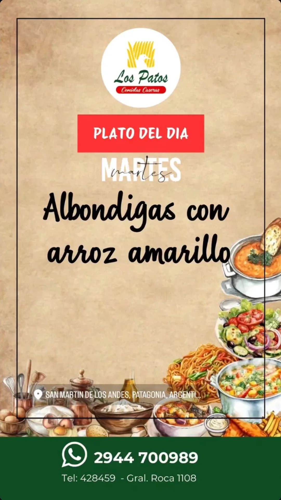 Albóndigas con arroz amarillo en Los Patos, imagen 1