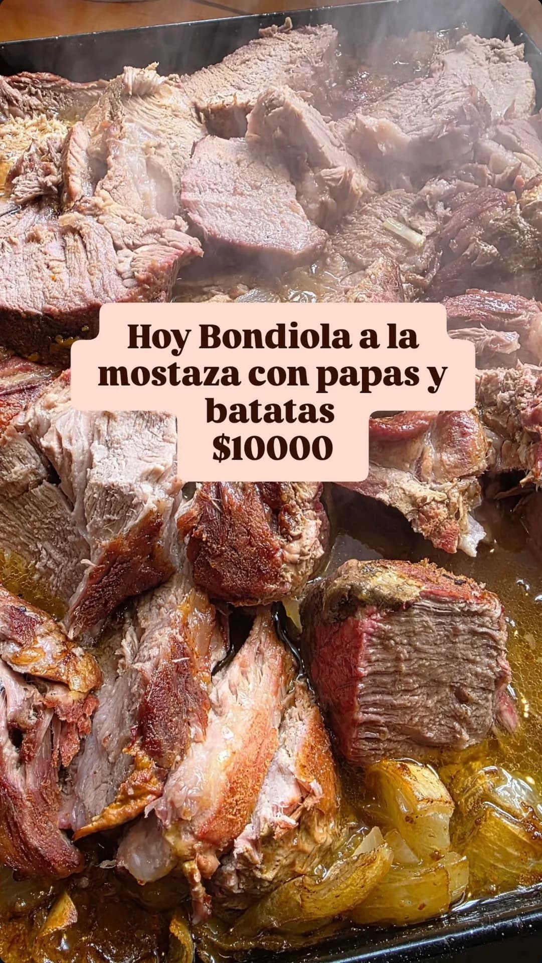 Bondiola a la mostaza con papas y batatas por $1000, imagen 1