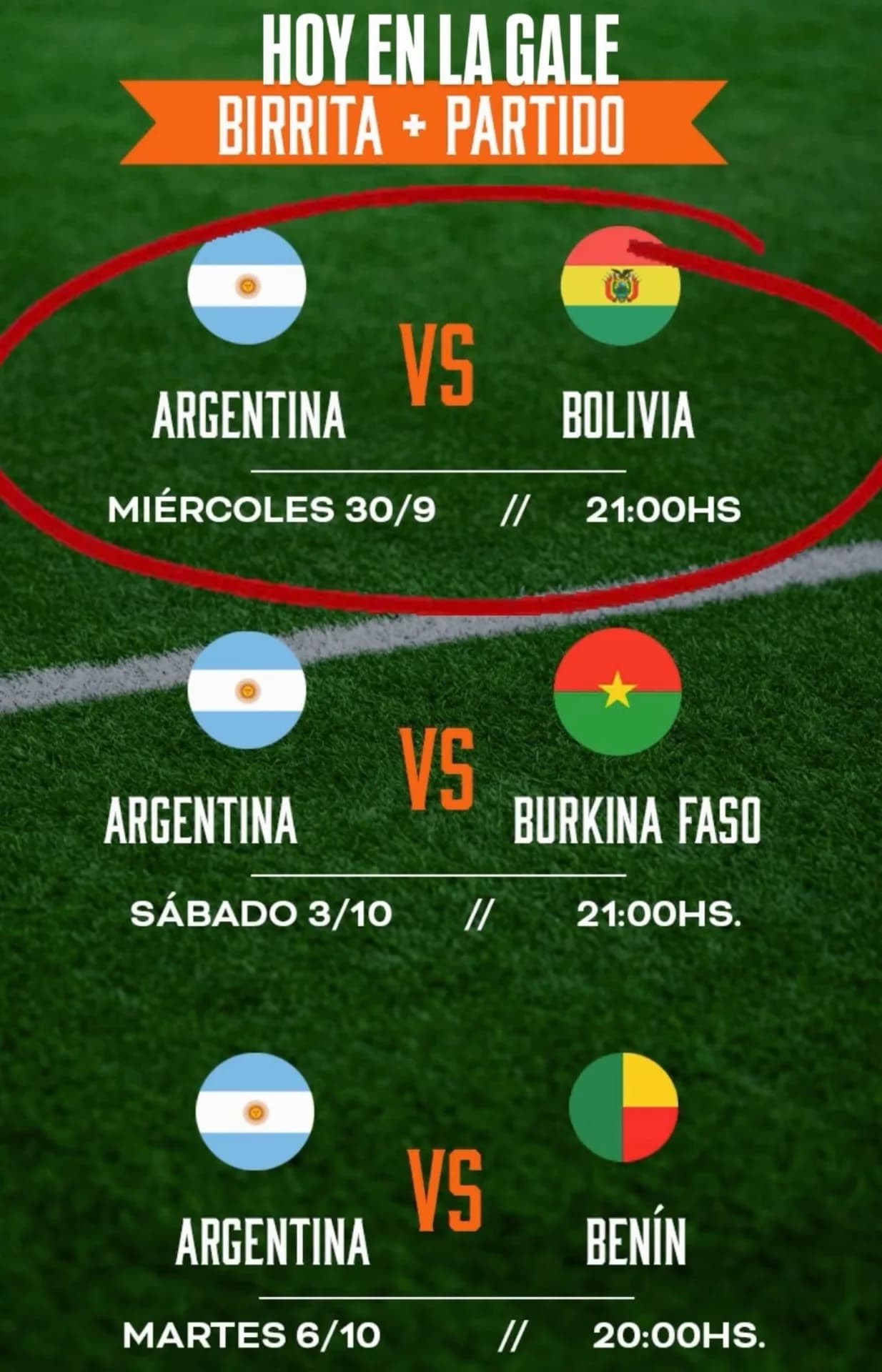 Argentina vs Bolivia en La Gale, imagen 1