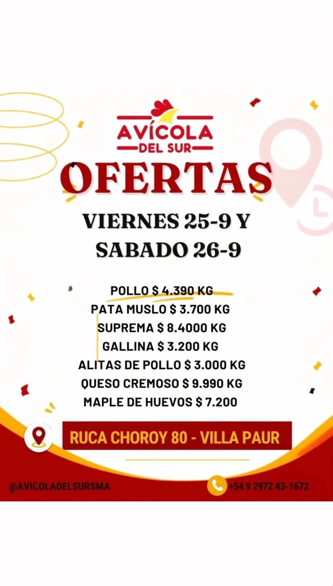 Ofertas de Avícola del Sur para el 25 y 26 de septiembre, imagen 1