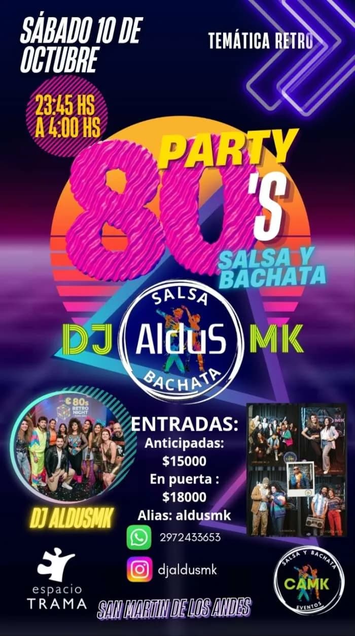 Fiesta Retro 80s Salsa y Bachata, imagen 1
