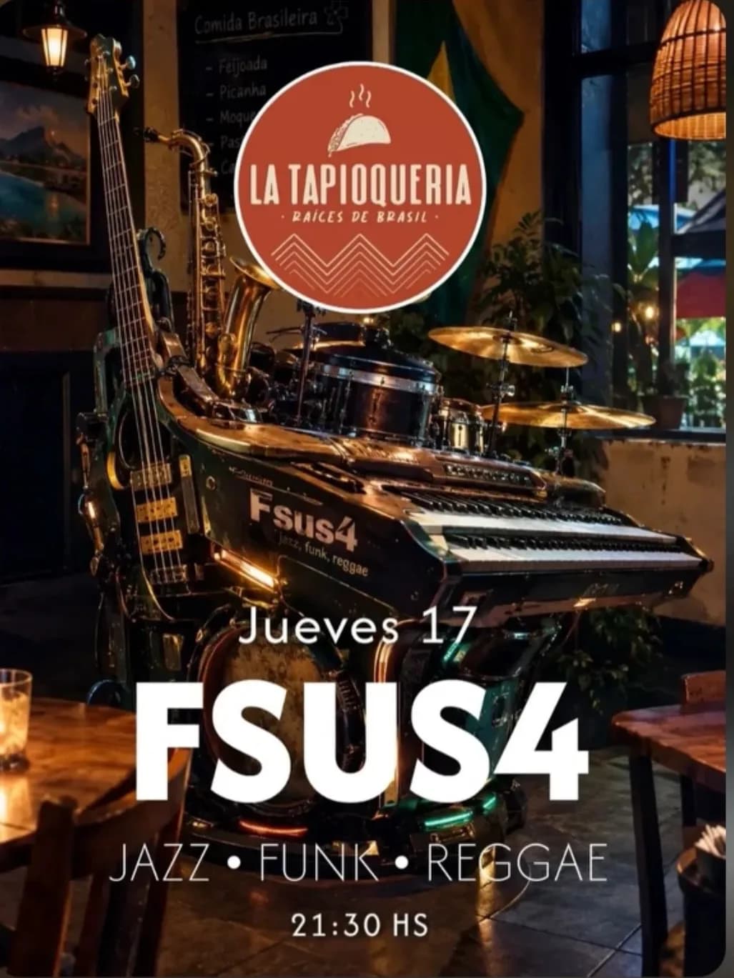 FSUS4 presenta jazz, funk y reggae en La Tapioquería, imagen 1