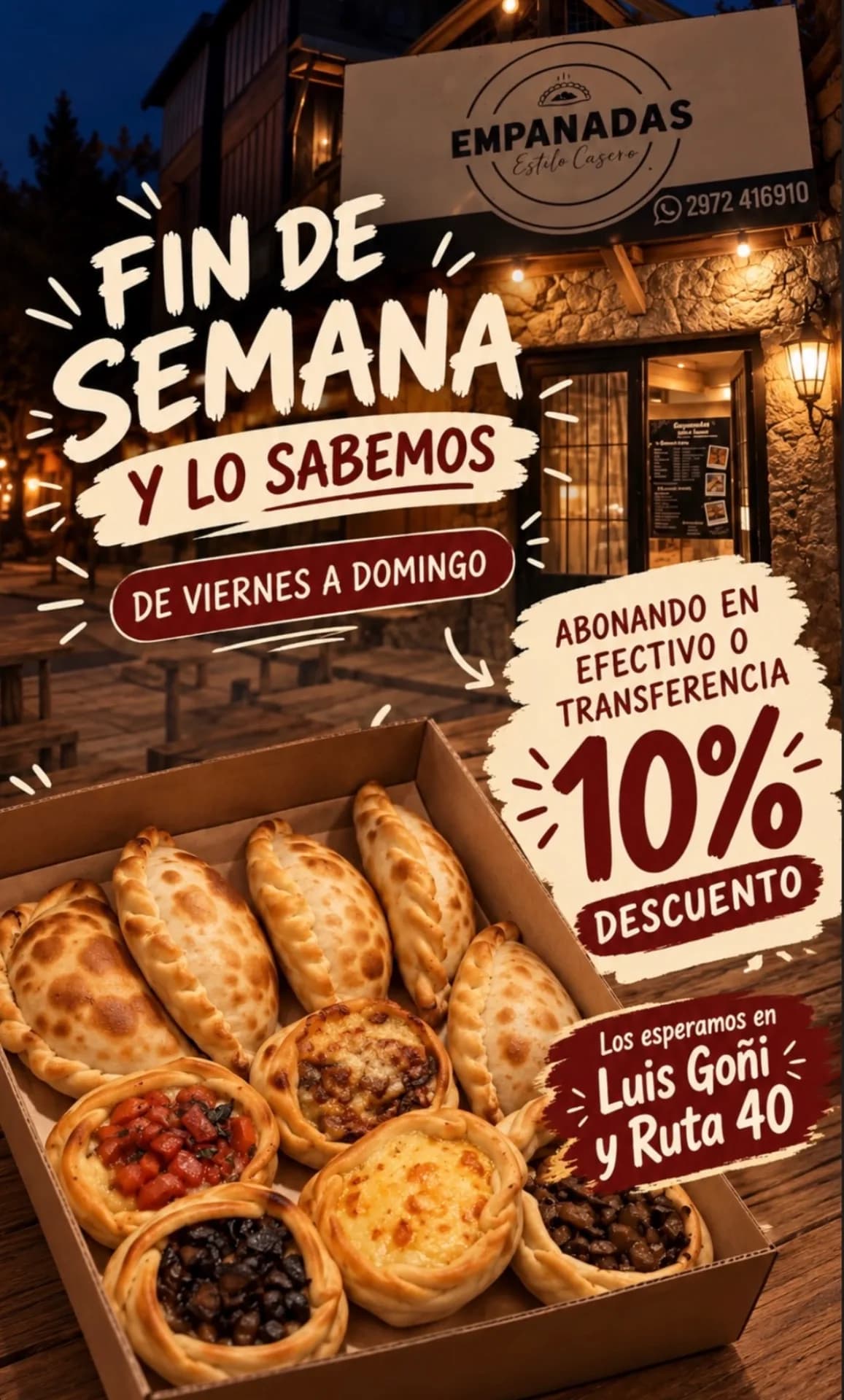 10% de descuento en Empanadas estilo casero, imagen 1