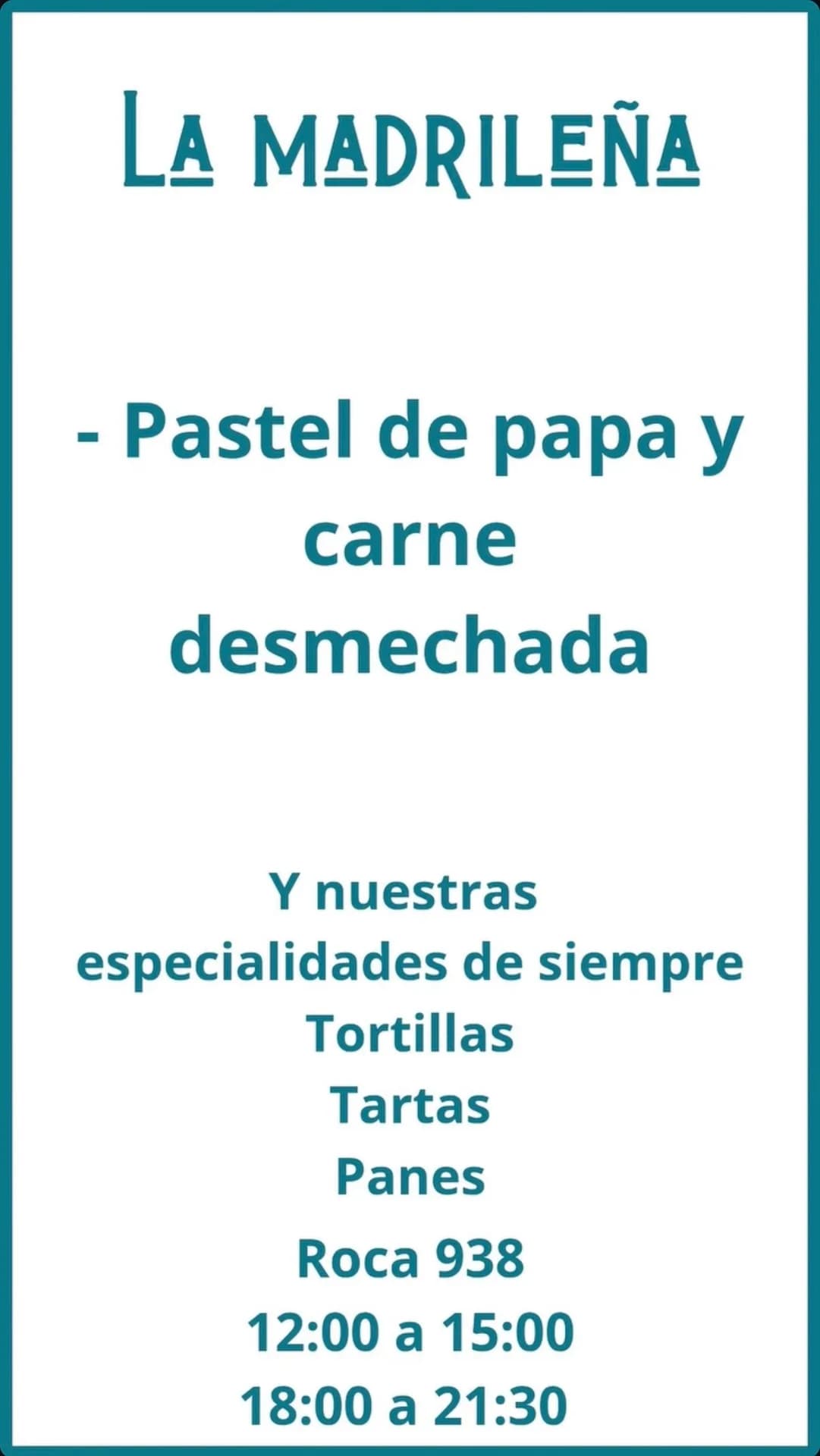 Pastel de papa y carne desmechada en La madrileña, imagen 1