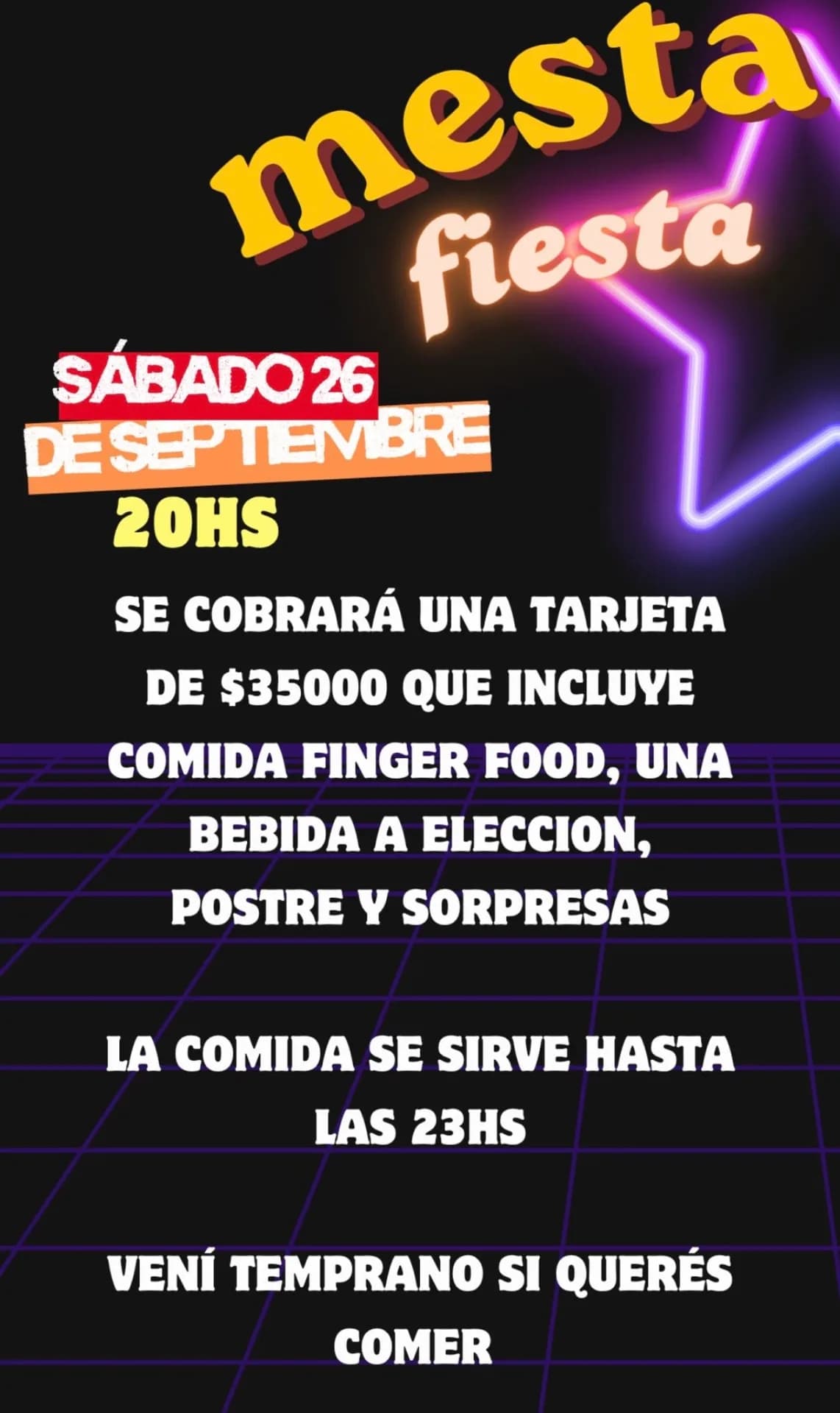 mesta fiesta: finger food, bebida y postre, imagen 1