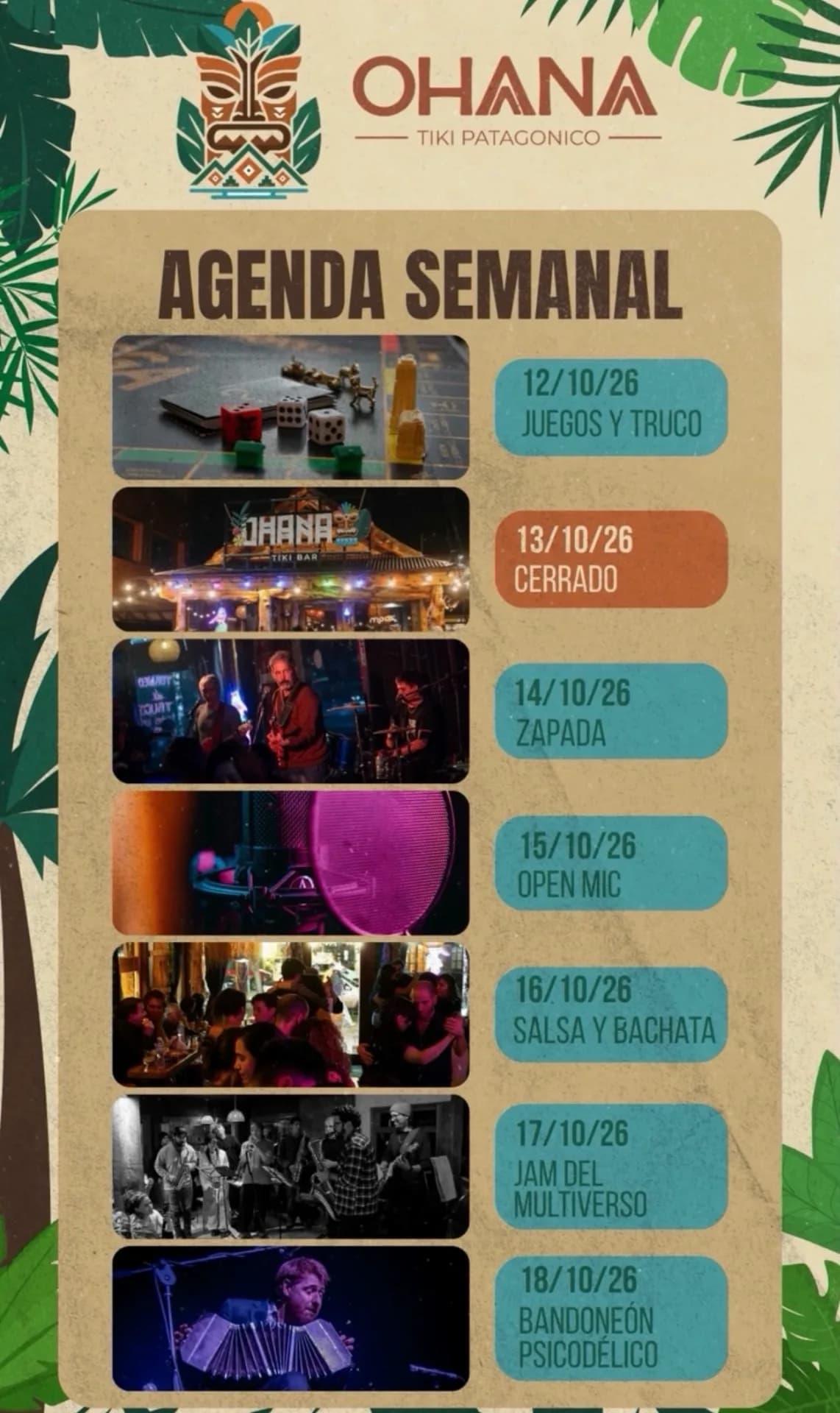 Agenda semanal de Ohana: música, juegos y baile, imagen 1
