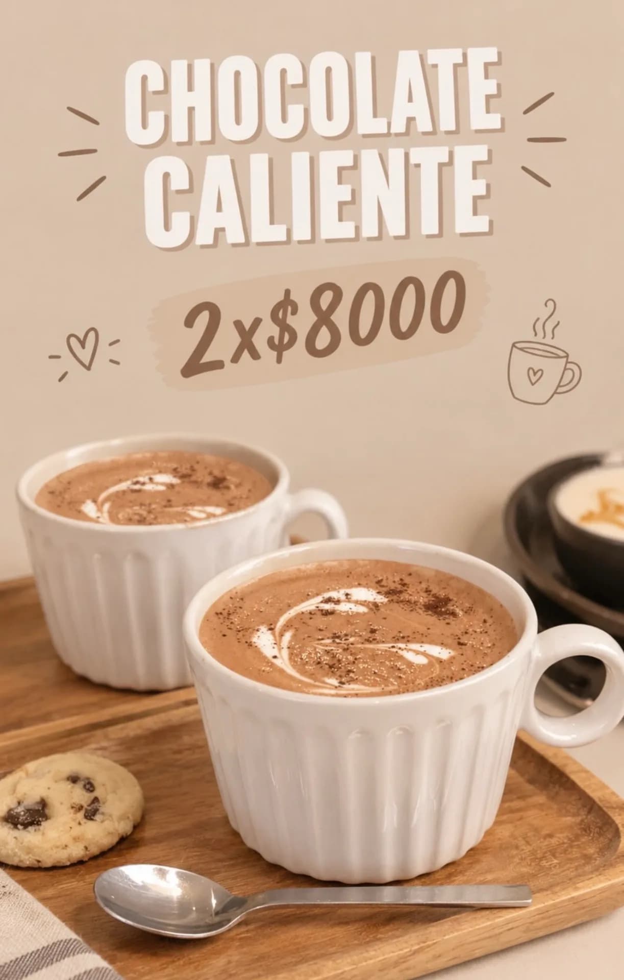 2 chocolates calientes por $8000 en Ique Café, imagen 1