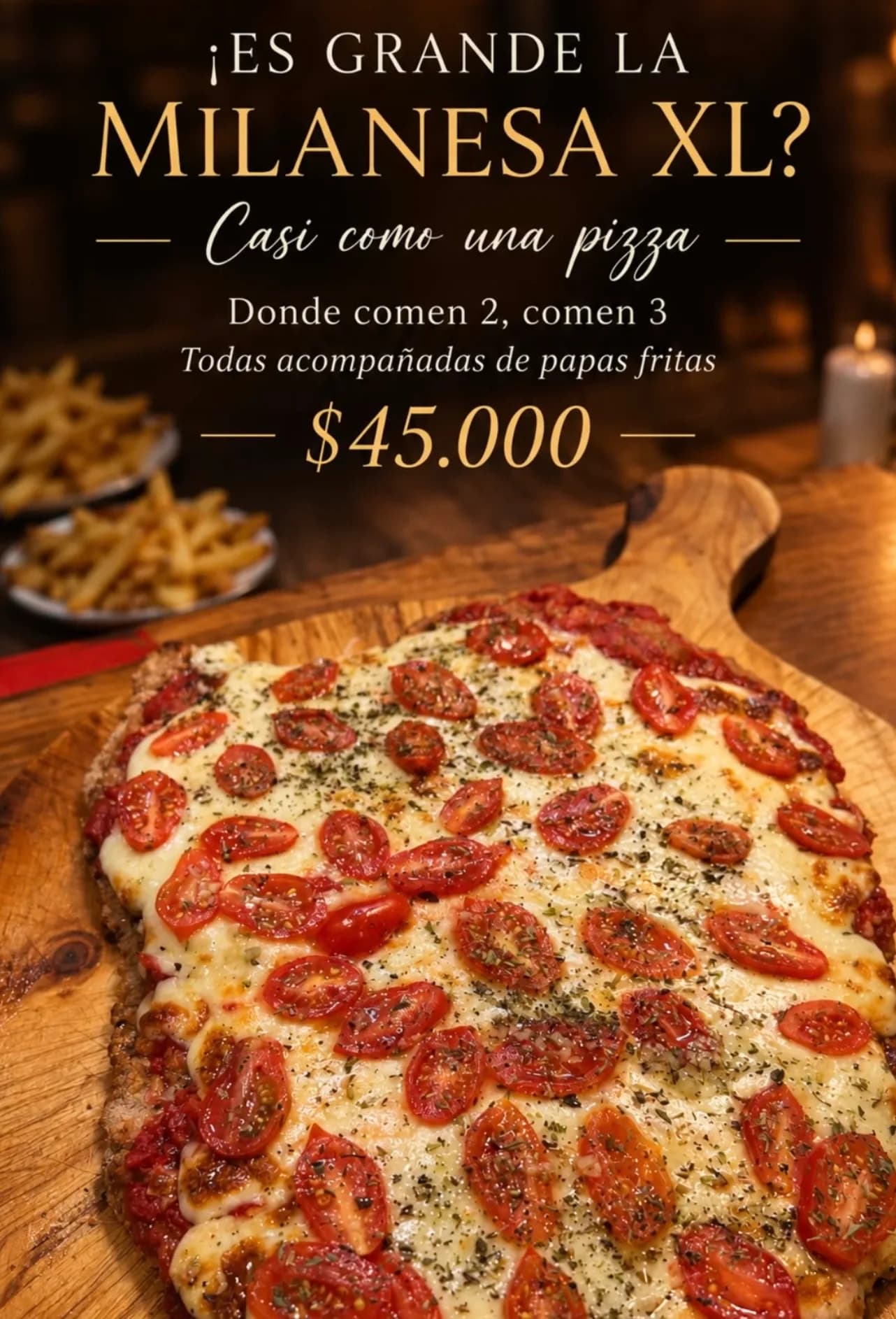 Milanesa XL para compartir por $45.000, imagen 1