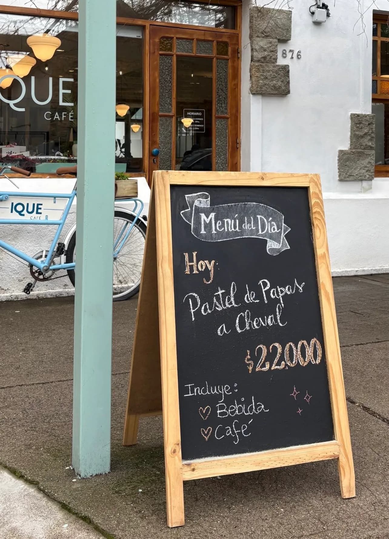 Pastel de papa a cheval en el menú del día de IQUE CAFÉ, imagen 1