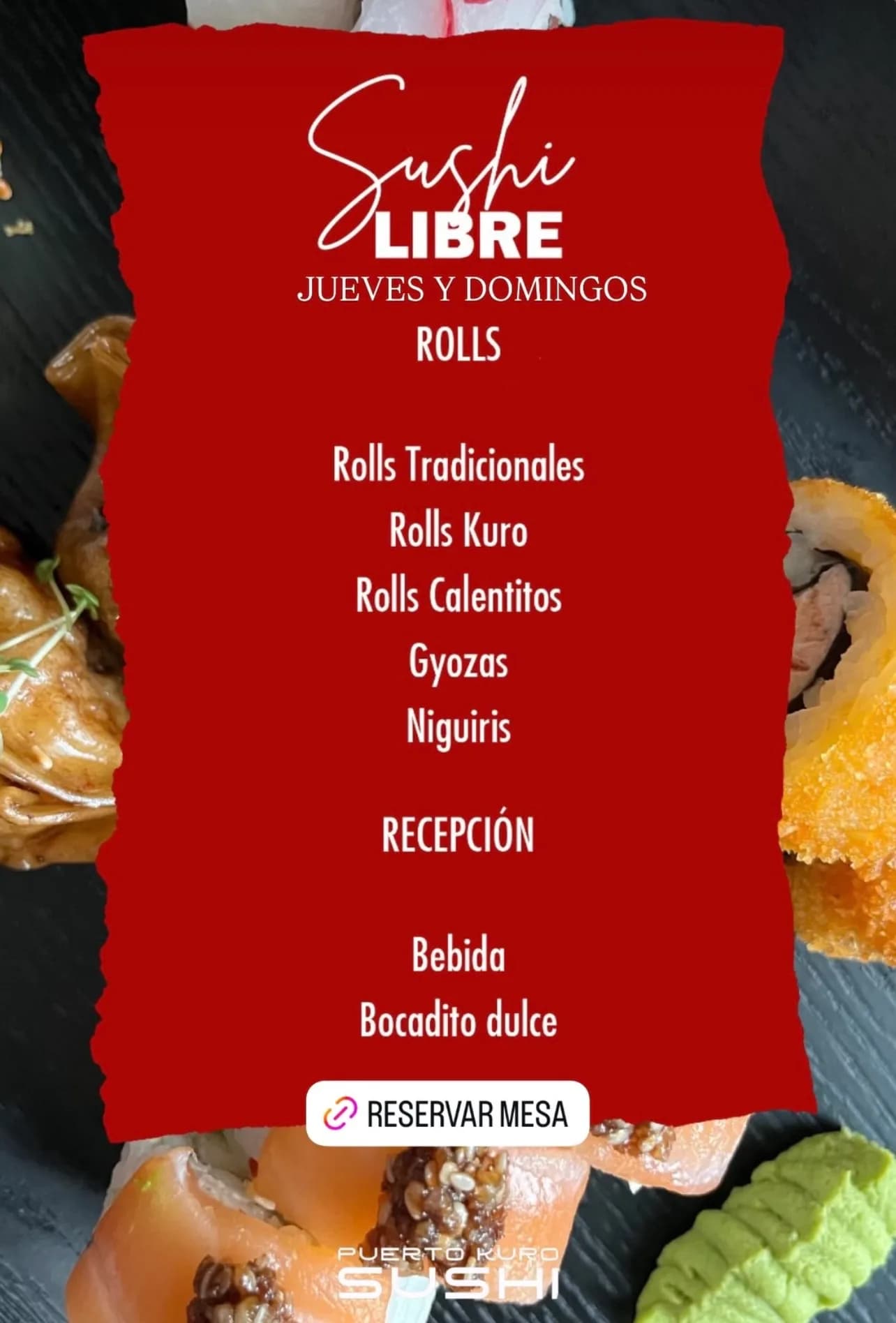 Sushi libre los jueves y domingos en Puerto Kuro Sushi, imagen 1