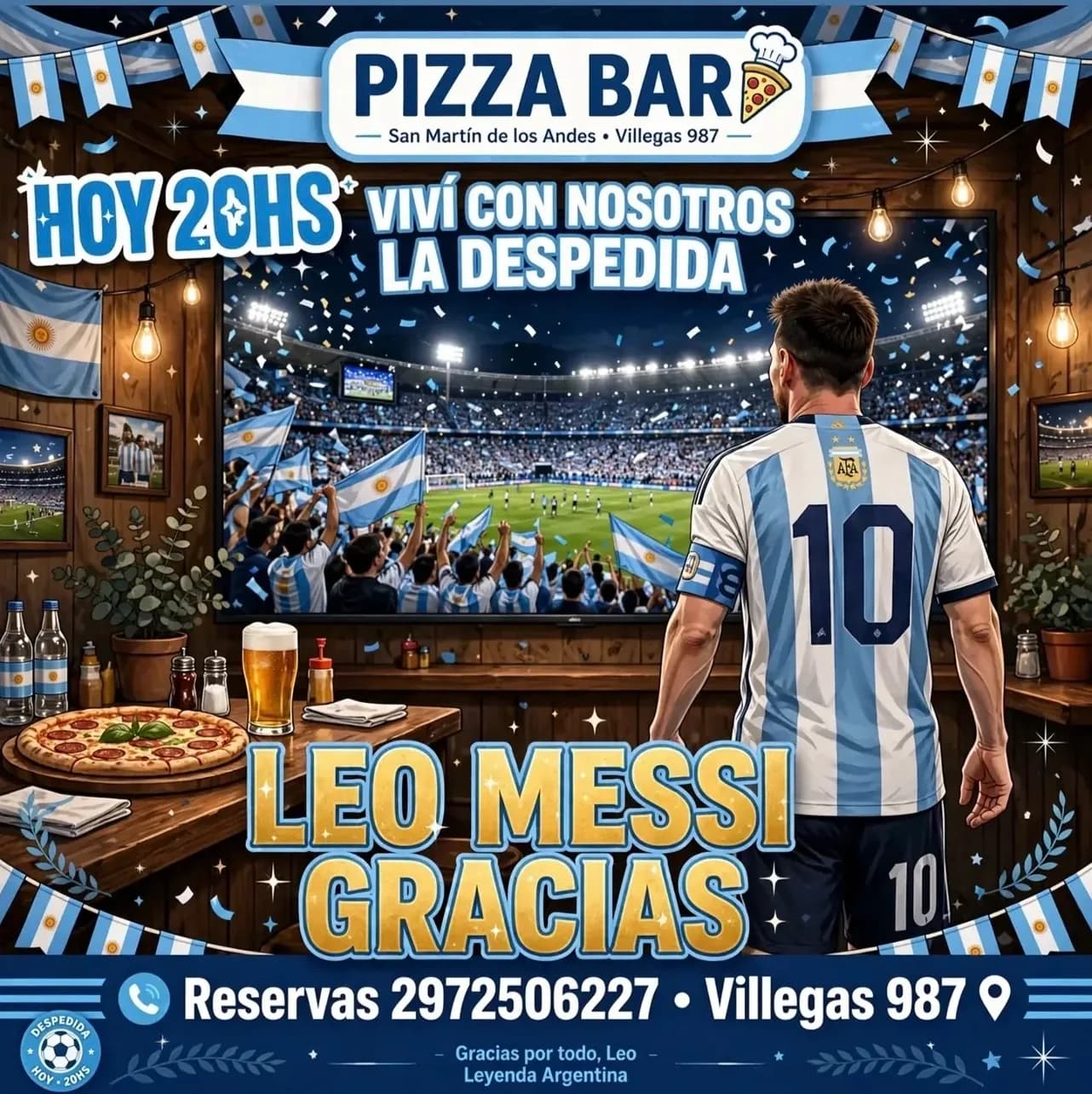 Despedida para Leo Messi en Pizza Bar, imagen 1