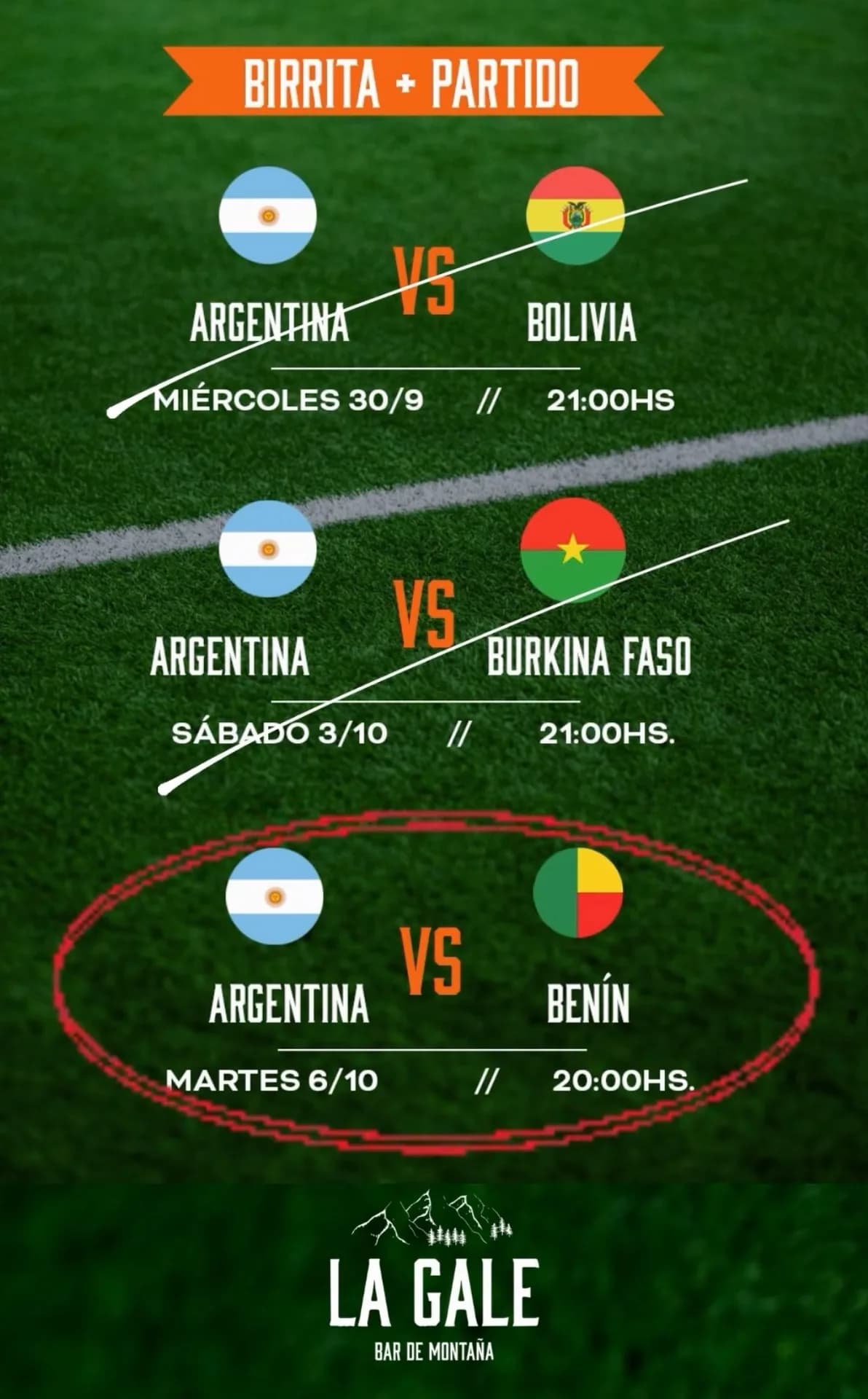 Argentina vs Benín en La Gale, imagen 1