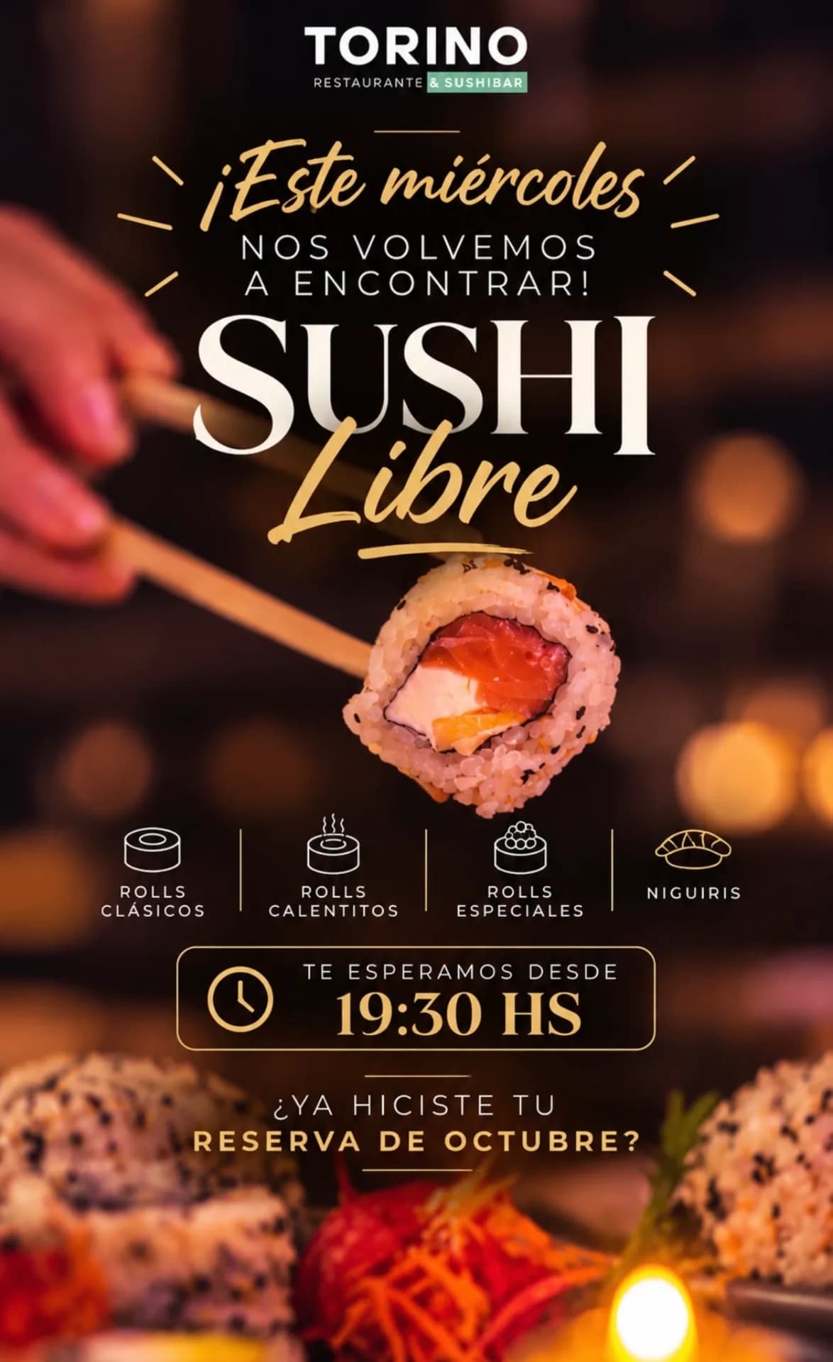 Sushi libre en Torino el miércoles 28 de octubre, imagen 1