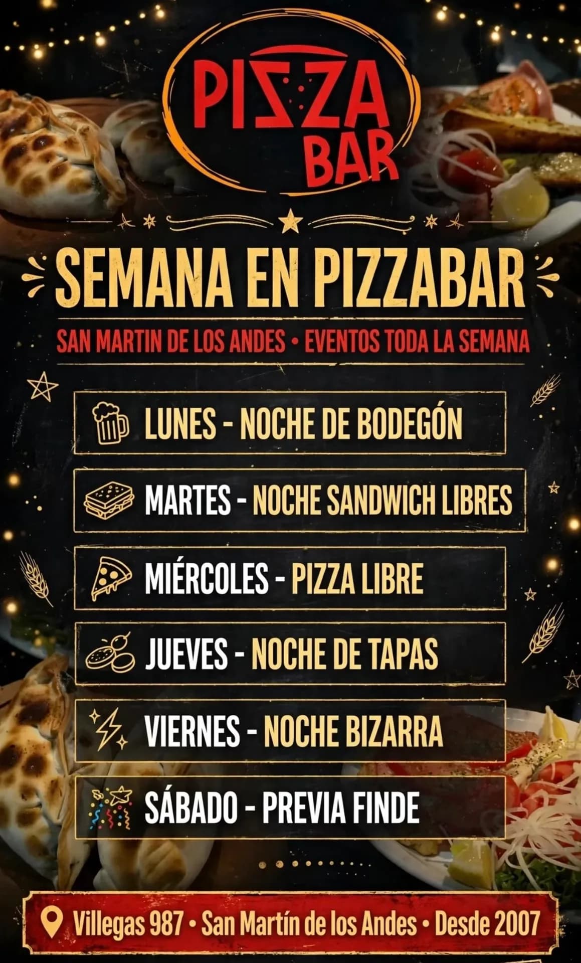 Pizza Bar anuncia una propuesta gastronómica para cada día de la semana, imagen 1