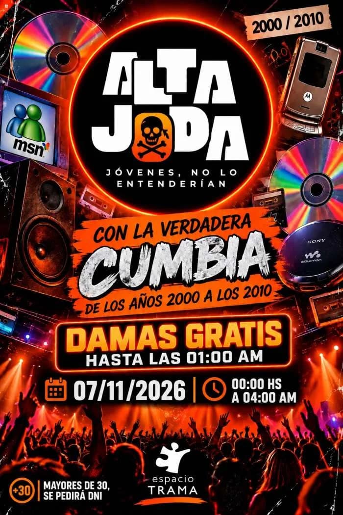ALTA JODA: fiesta con DJ y cumbia de los 2000, imagen 1