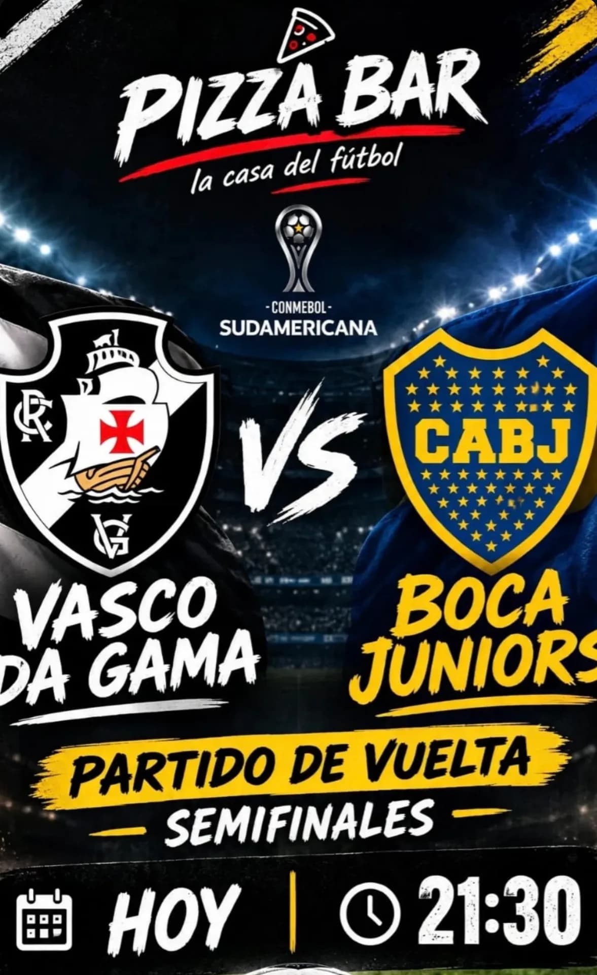 Vasco da Gama y Boca Juniors juegan la semifinal en Pizza Bar, imagen 1