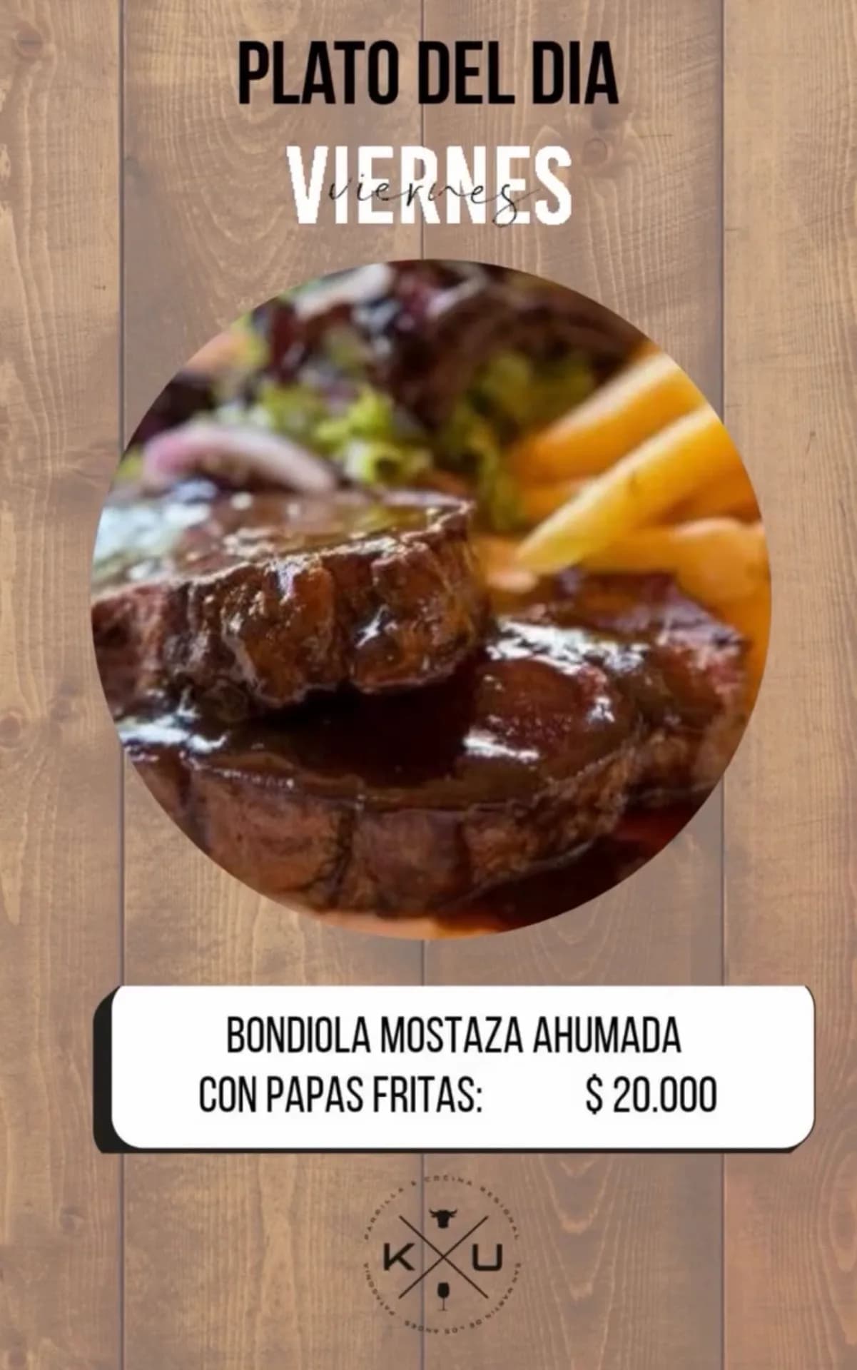 Bondiola con mostaza ahumada y papas fritas, imagen 1