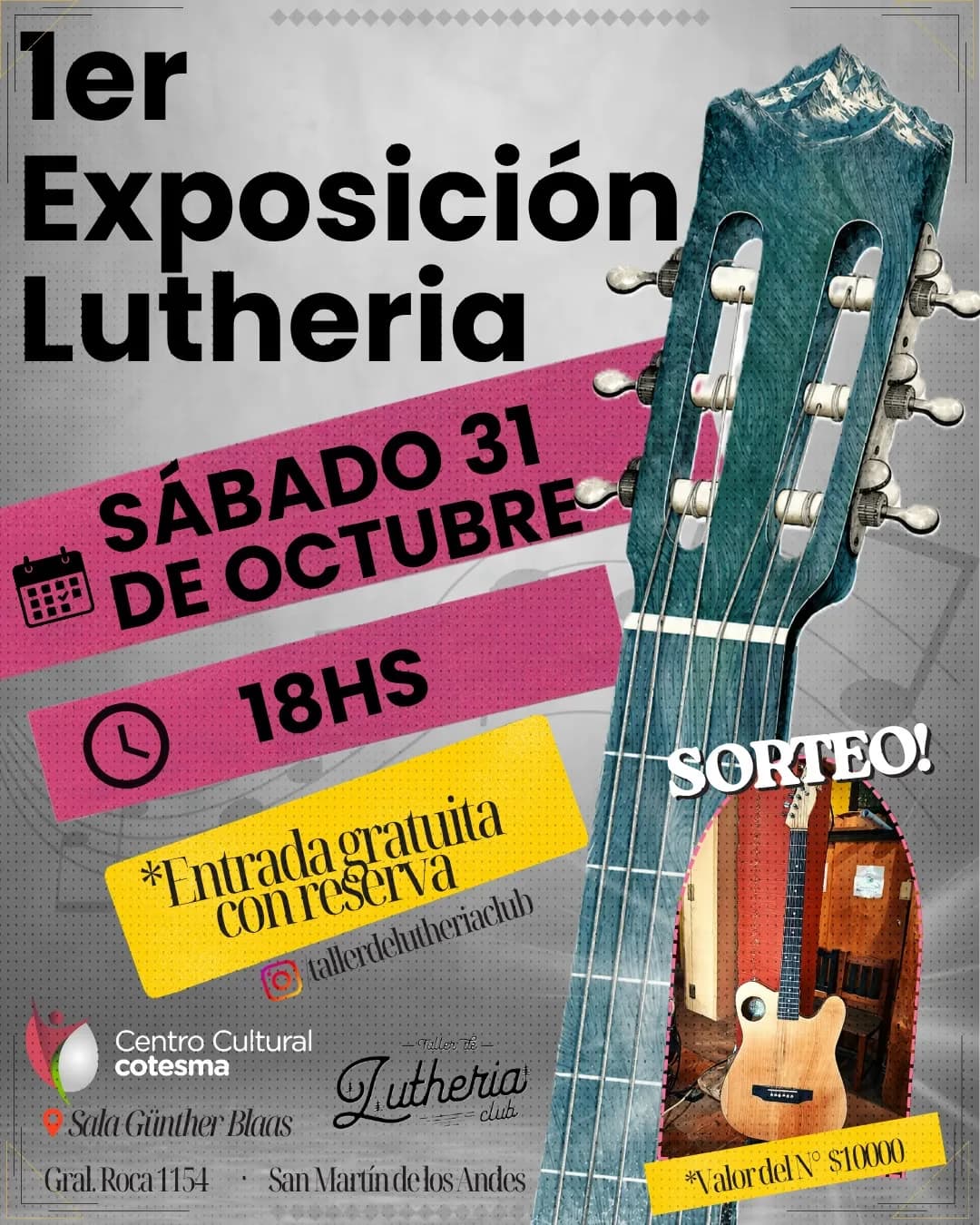 1er EXPOSICIÓN DE LUTHERIA: 10 años del Taller de Lutheria Club, imagen 1