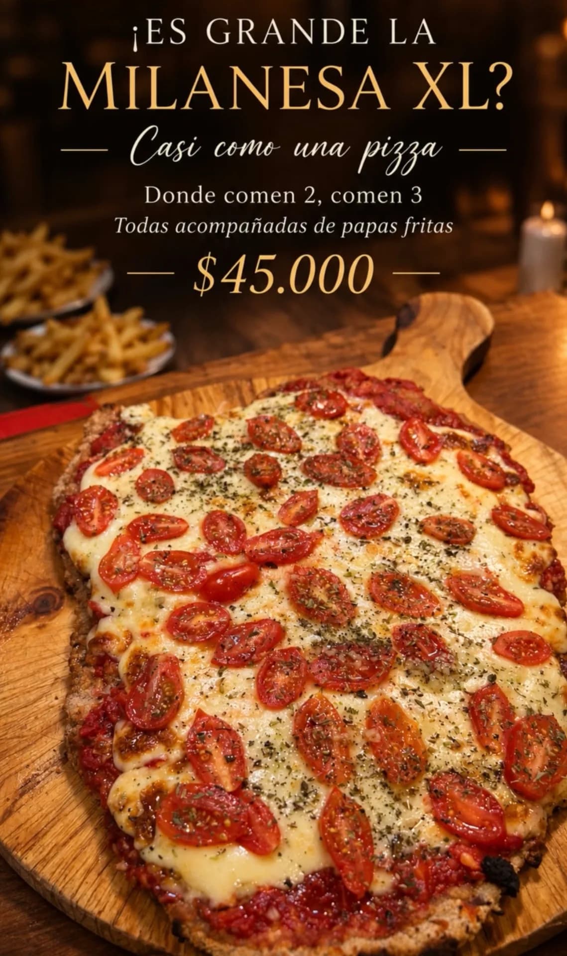 Milanesa XL para compartir a $45.000, imagen 1